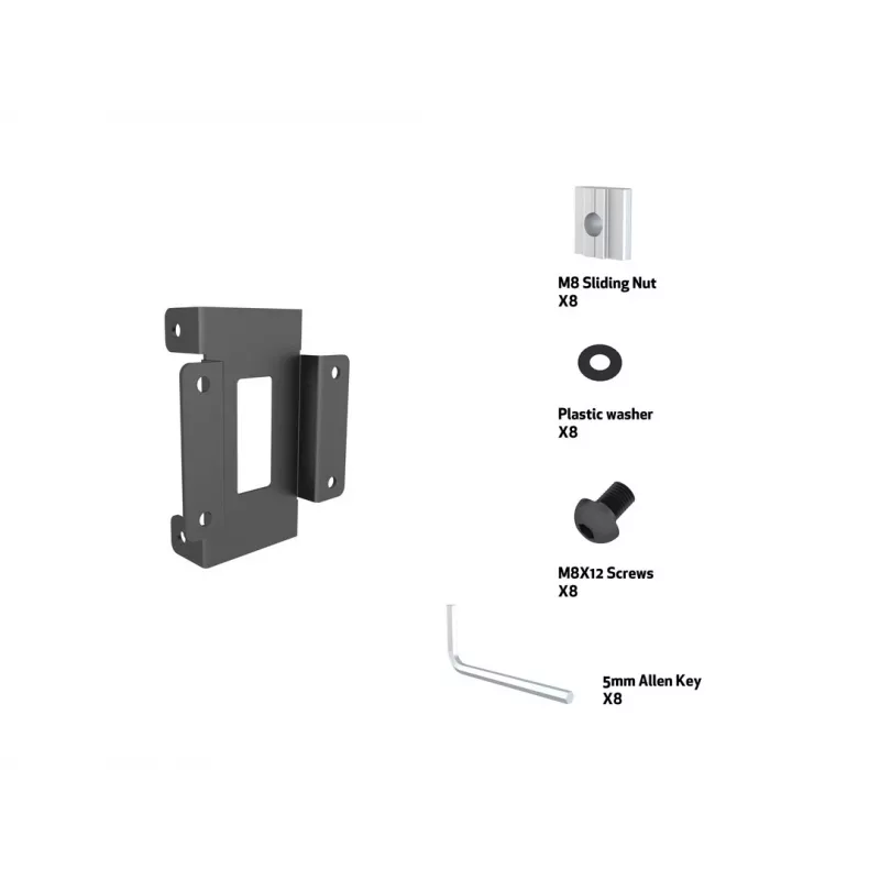 Ierīču plāksne Multibrackets M Pro Series savienotājplāksne Melna Tērauds 2.1 kg