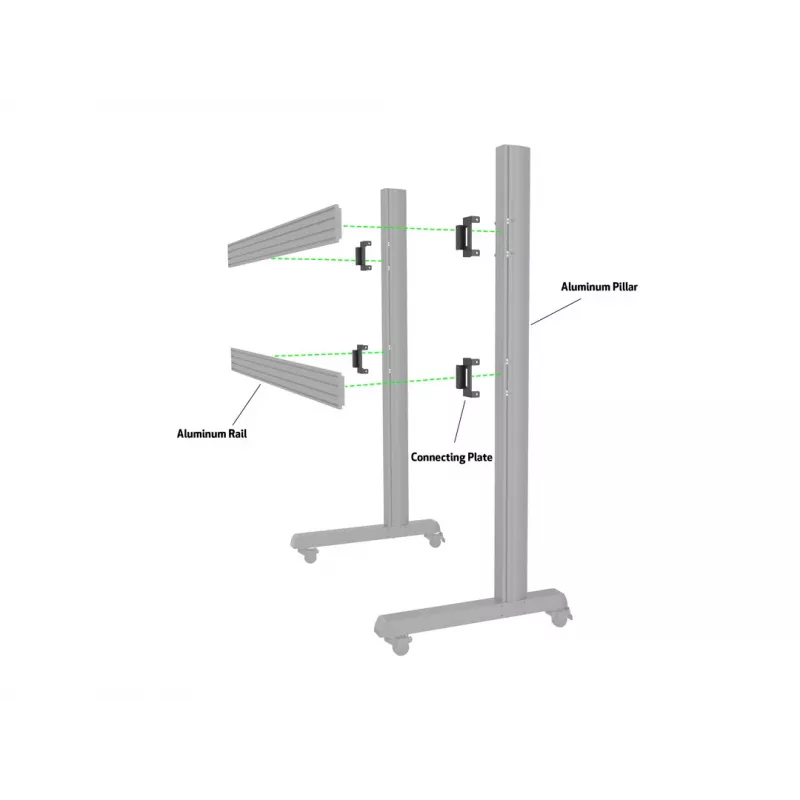 Ierīču plāksne Multibrackets M Pro Series savienotājplāksne Melna Tērauds 2.1 kg