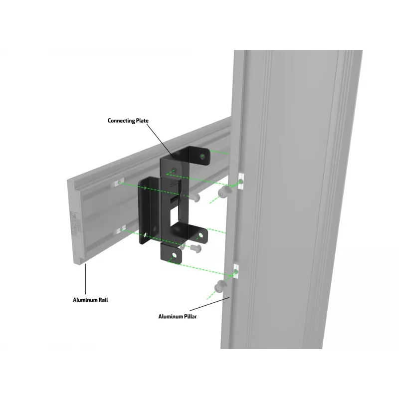 Ierīču plāksne Multibrackets M Pro Series savienotājplāksne Melna Tērauds 2.1 kg