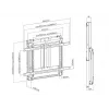 Sienas stiprinājuma kronšteins MULTIBRACKETS M Pretsvars HD 37 collu–55 collu televizoriem, VESA 200x200–800x400, 23–40 kg, augstuma regulēšana 0–400 mm, melns