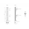 Multibrackets M VESA Deskmount HD Dual Vertical Widescreen 32 collas - 50 collas skava/skrūvējams cauri