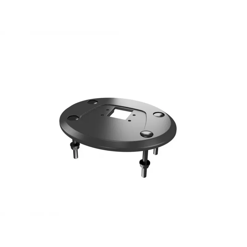 Kabeļu caurlaides pamatne MULTIBRACKETS M Deskmount HD — alumīnija korpuss, melna, Ø 21 cm, A 40 mm, 500 g
