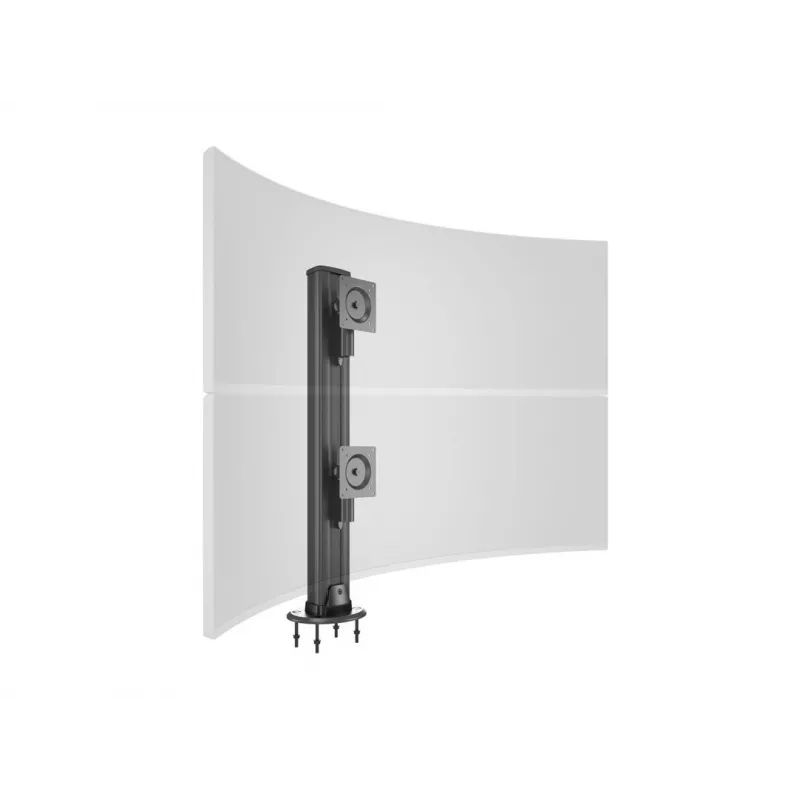 Kabeļu caurlaides pamatne MULTIBRACKETS M Deskmount HD — alumīnija korpuss, melna, Ø 21 cm, A 40 mm, 500 g