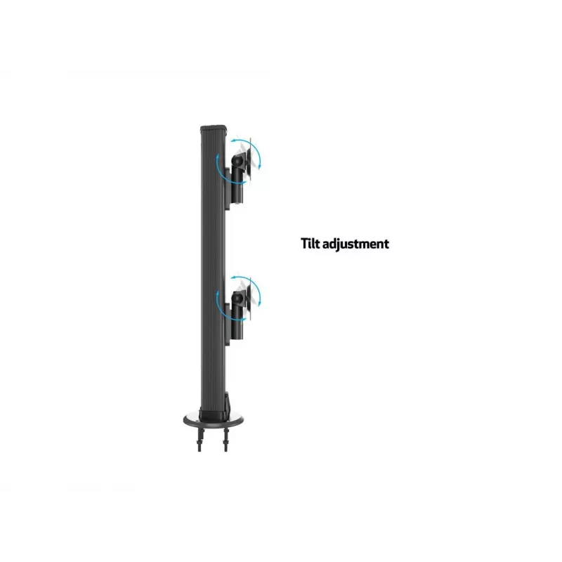 Kabeļu caurlaides pamatne MULTIBRACKETS M Deskmount HD — alumīnija korpuss, melna, Ø 21 cm, A 40 mm, 500 g