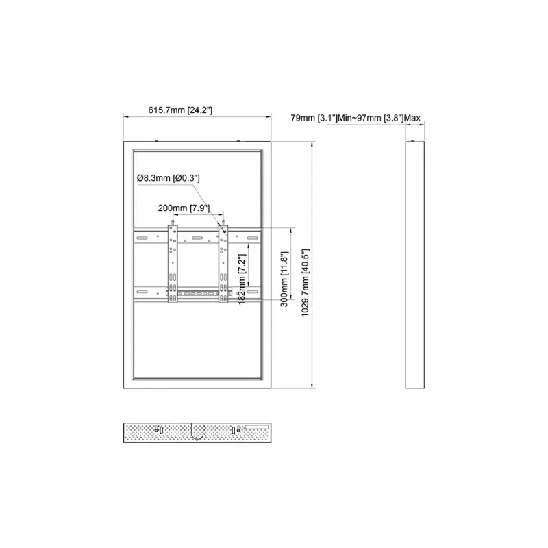 Multibrackets M Pro Series Enclosure 43 inch Small Melns Steel Landscape/Portrait