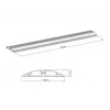 Multibrackets M Kabeļu aizsargkanāls Grīdas Alumīnijs - 139 mm platums - 750 mm garums