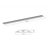 Multibrackets M kabeļu pārsegs grīdai melns - 139 mm P - 1600 mm G