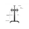 Multibrackets M Motorizēts Publiskais Grīdas Statīvs Viens Pīlārs 170 HD, 60 kg ietilpība, 32-75 collas