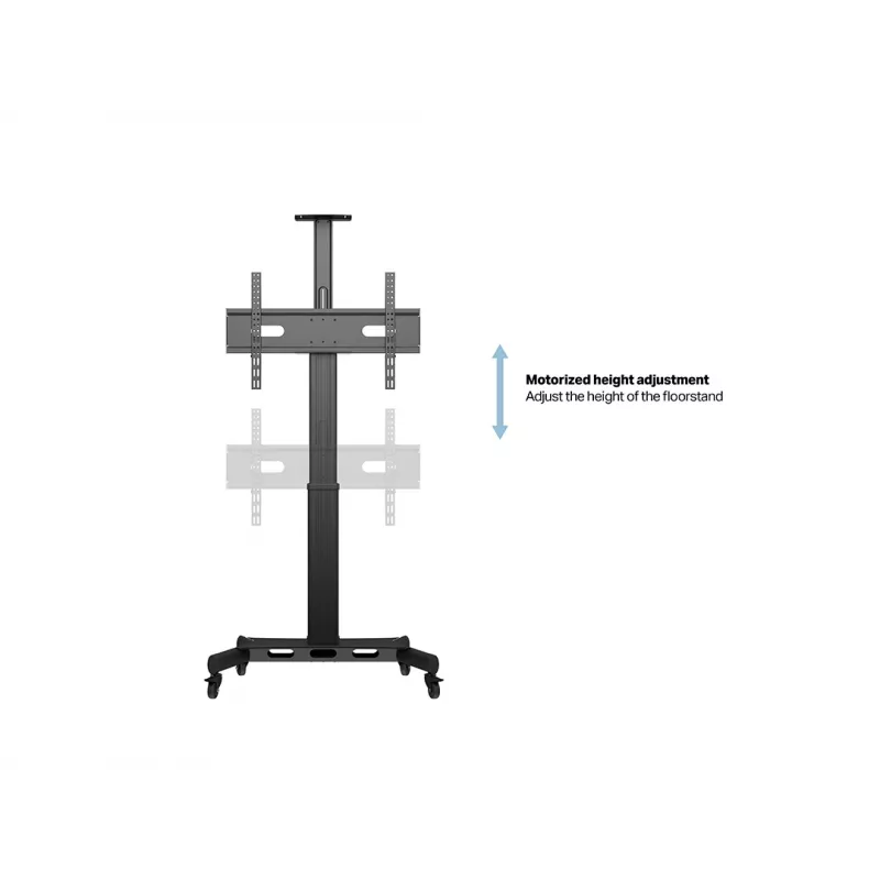 Multibrackets M Motorizēts Publiskais Grīdas Statīvs Viens Pīlārs 170 HD, 60 kg ietilpība, 32-75 collas