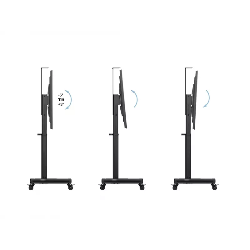 Multibrackets M Motorizēts Publiskais Grīdas Statīvs Viens Pīlārs 170 HD, 60 kg ietilpība, 32-75 collas
