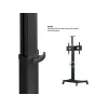 Multibrackets M Motorizēts Publiskais Grīdas Statīvs Viens Pīlārs 170 HD, 60 kg ietilpība, 32-75 collas