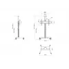 Multibrackets M Motorizēts Publiskais Grīdas Statīvs Viens Pīlārs 170 HD, 60 kg ietilpība, 32-75 collas