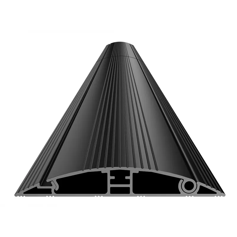 Kabeļu grīdas aizsargs Multibrackets M kabeļu pārsegs grīdai melns 139mm-P 2200mm-G
