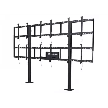 Peerless DS-S555-3X2 multimediju ratiņi/statīvs Melns Multimediju statīvs