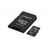 MicroSDXC zibatmiņas karte Kingston 128GB Industrial C10 A1 pSLC UHS-I, 100 MB/s lasīšana, 80 MB/s rakstīšana, V30/U3, melna + SD adapteris