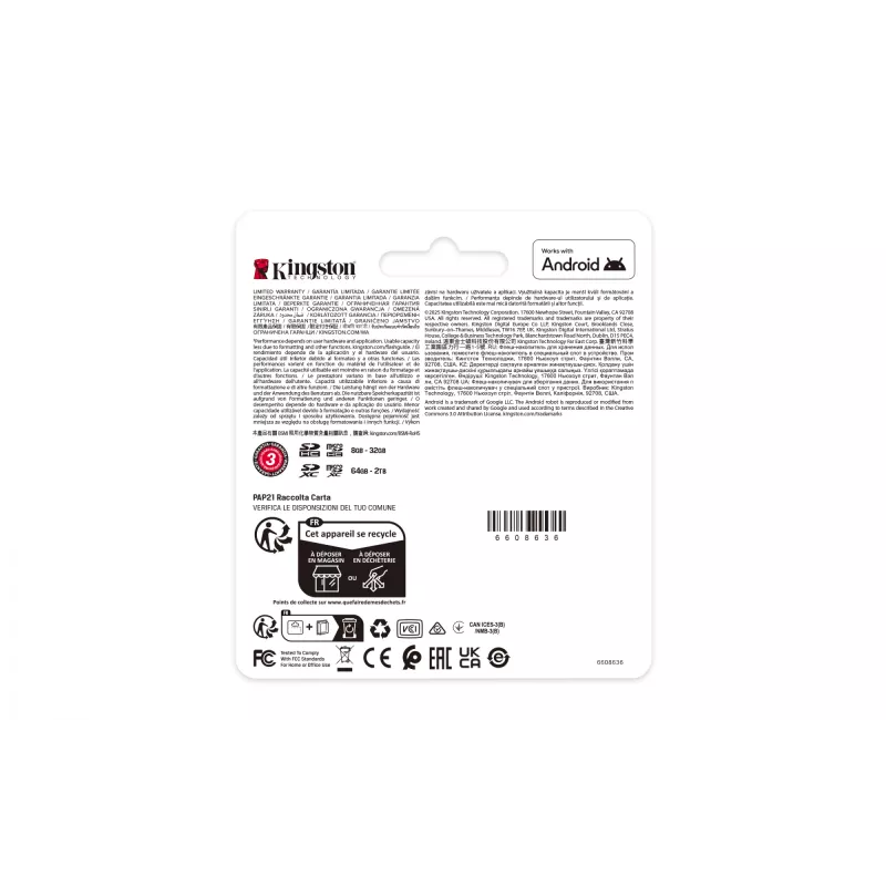 Kingston Technology 128GB microSDXC Industrial C10 A1 pSLC karte, viens iepakojums bez adaptera