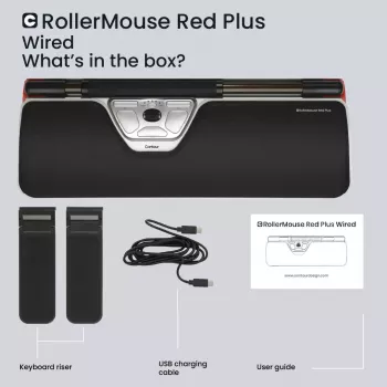 Contour Design Rollerpele Red Plus vadu ergonomiskā pele USB-C 2800 DPI