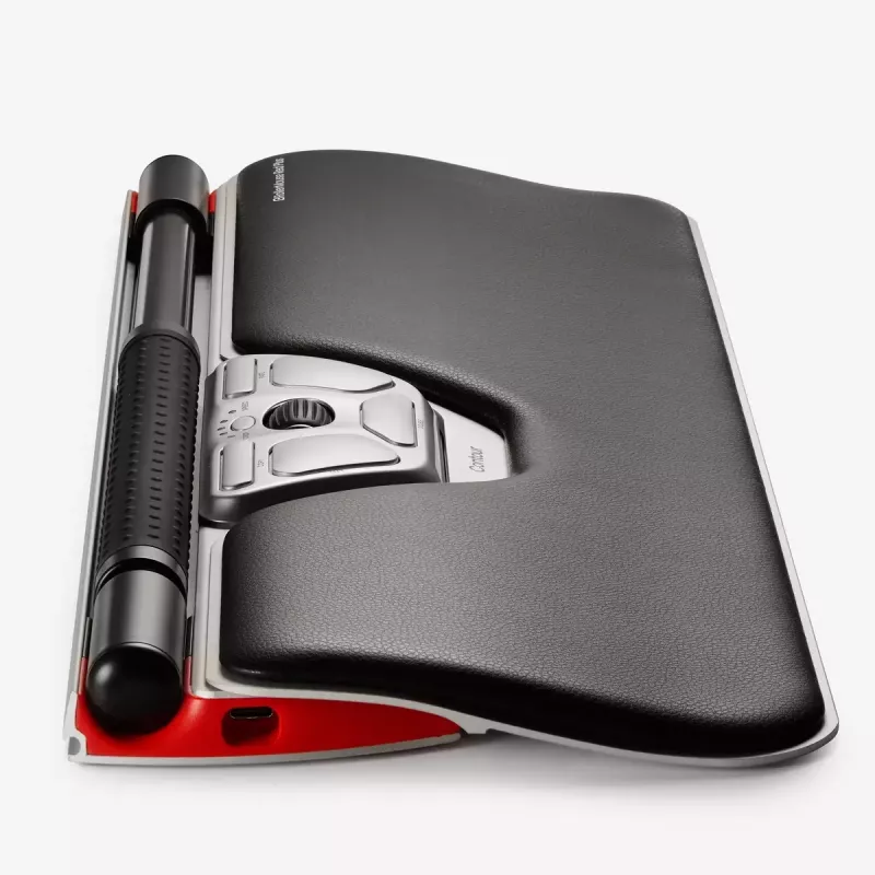 Contour Design Rollerpele Red Plus, plānais klients, vadu – centrālā norādes ierīce – ergonomiska – labrocīga un kreisrocīga – vadu – USB-C