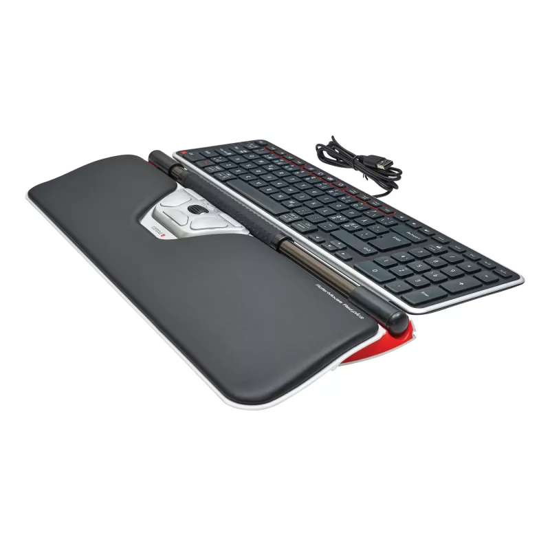 Contour Design Rollerpele Red Plus + Balance vadu, pilnizmēra (100%), vadu, USB, QWERTY, melns, pele iekļauta