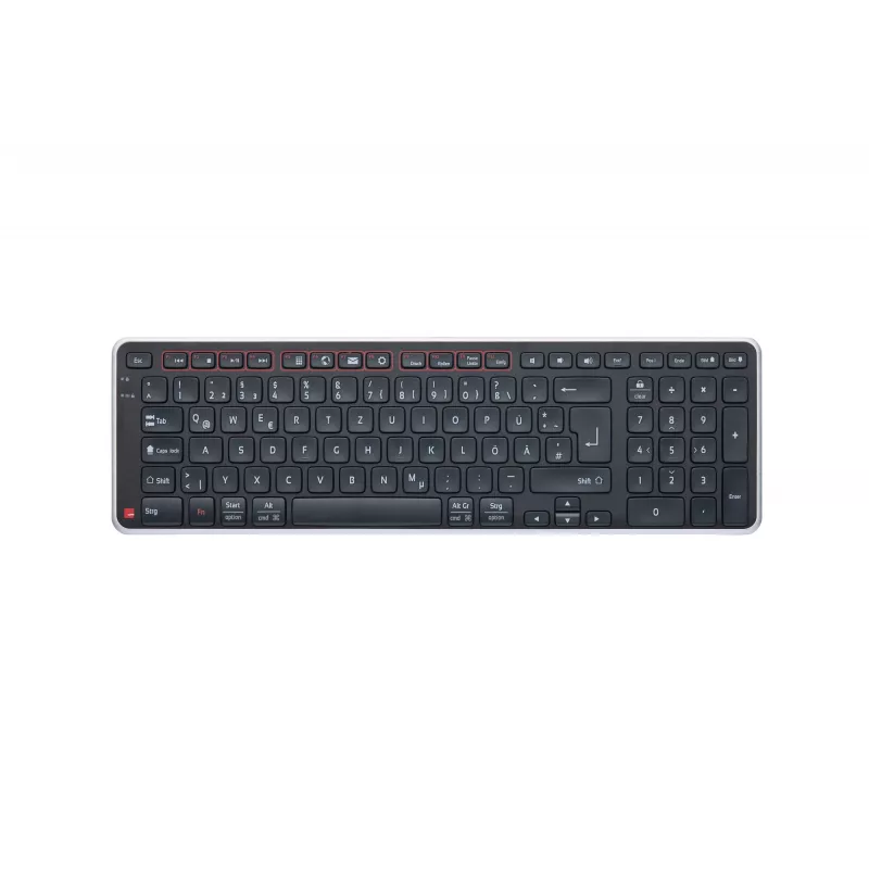 Contour Design Balance tastatūra DE, bezvadu, pilna izmēra (100%), bezvadu, RF Wireless + USB, šķērveida taustiņu slēdzis, QWERTZ, melna