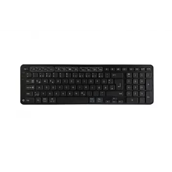 Contour Design Balance tastatūra BK bezvadu-Vācu versija, Pilna izmēra (100%), Vadu un bezvadu, RF bezvadu + USB, QWERTZ, Melna