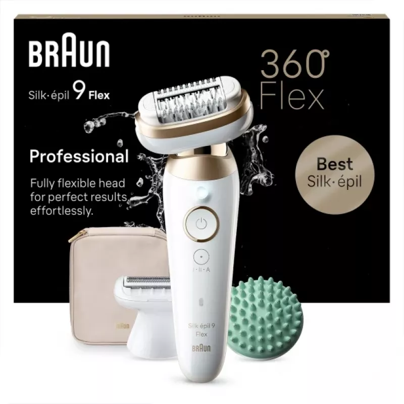 Braun Silk-épil 9 Flex 9-071 3D 40 pincetes Zelts, Balts