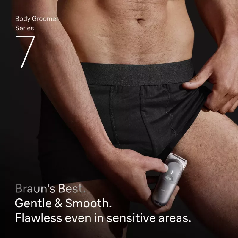 Ķermeņa apgriezējs Braun Series 7 BG7550 pelēka Lithium-Ion baterija
