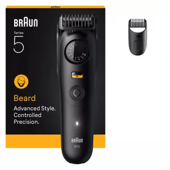 Braun BeardTrimmer 5 BT5500 bārdas trimmeris Baterija 20 2 cm Mitrā un sausā lietošana Melns
