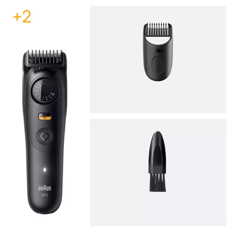 Braun BeardTrimmer 5 BT5500 bārdas trimmeris Baterija 20 2 cm Mitrā un sausā lietošana Melns