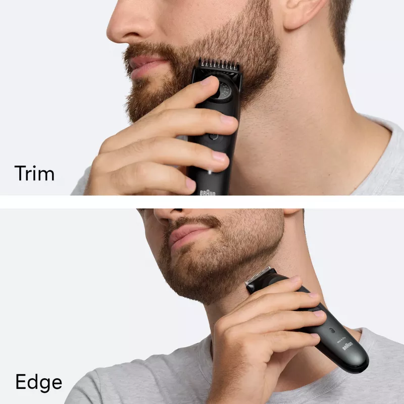 Braun BeardTrimmer 5 BT5500 bārdas trimmeris Baterija 20 2 cm Mitrā un sausā lietošana Melns