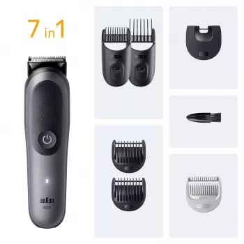 Braun AIO5520 matu trimmeris/frizieris Melns, pelēks 14 Lithium-Ion (Li-Ion)