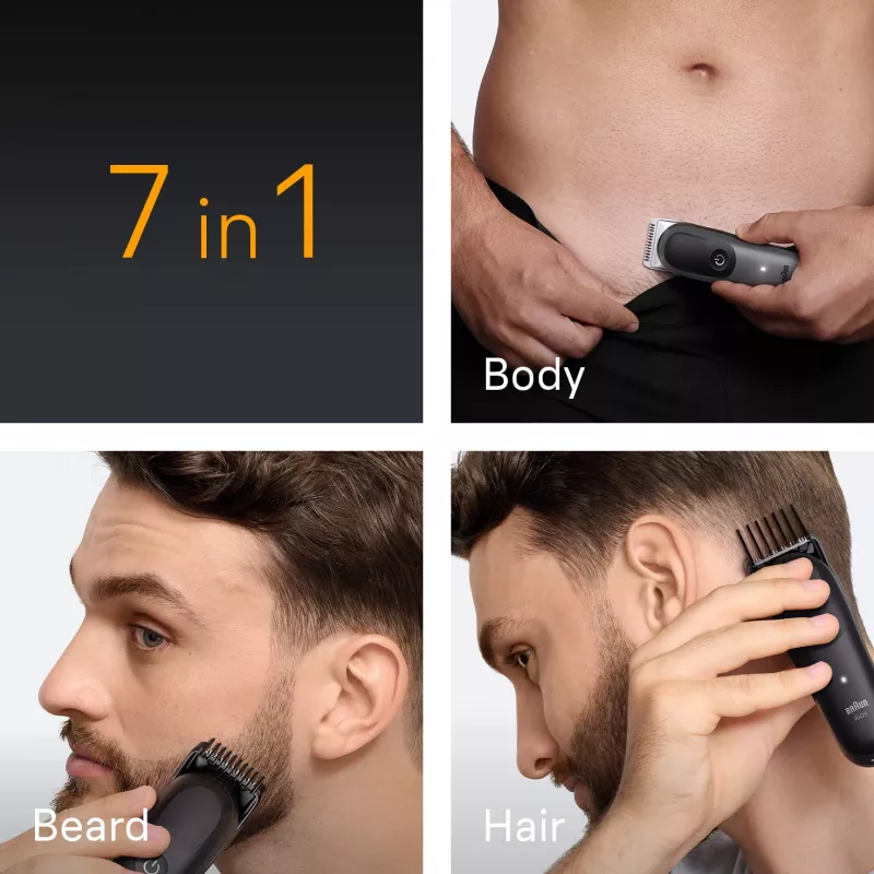 Braun AIO5520 matu trimmeris/frizieris Melns, pelēks 14 Lithium-Ion (Li-Ion)