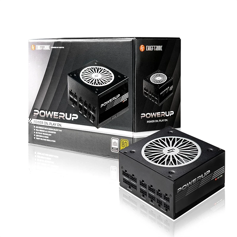 Chieftec PowerUp GPX-850FC barošanas bloks 850 W 20+4 pin ATX ATX Melns