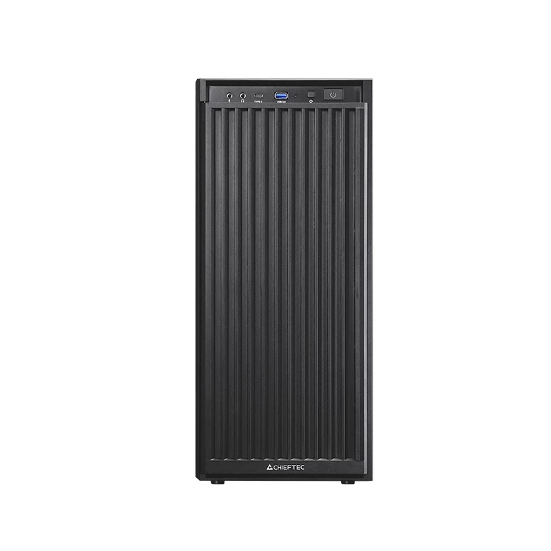 Datora korpuss CHIEFTEC BW-01B-OP Midi Tower ATX/ITX, balsta 6×3,5 collu + 4×2,5 collu, 2×5,25 collu, aizmugurē 1×120 mm, SGCC, melns, 200×510×465 mm