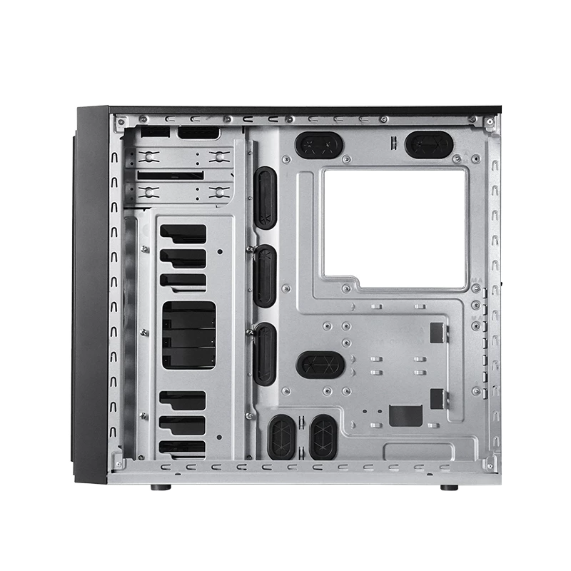 Datora korpuss CHIEFTEC BW-01B-OP Midi Tower ATX/ITX, balsta 6×3,5 collu + 4×2,5 collu, 2×5,25 collu, aizmugurē 1×120 mm, SGCC, melns, 200×510×465 mm