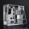 Datora korpuss CHIEFTEC BW-01B-OP Midi Tower ATX/ITX, balsta 6×3,5 collu + 4×2,5 collu, 2×5,25 collu, aizmugurē 1×120 mm, SGCC, melns, 200×510×465 mm