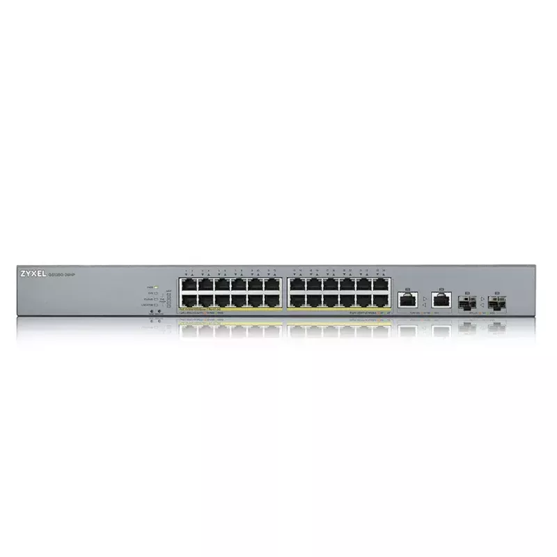 Zyxel GS1350-26HP-EU0101F tīkla komutators Pārvaldāms L2 Gigabit Ethernet (10/100/1000) Power over Ethernet (PoE) Pelēks