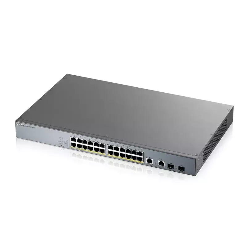 Zyxel GS1350-26HP-EU0101F tīkla komutators Pārvaldāms L2 Gigabit Ethernet (10/100/1000) Power over Ethernet (PoE) Pelēks
