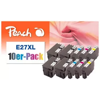 Peach 0F319986 tintes kasetne 10 gab. melna, ciāna, fuksīna, dzeltena