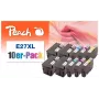 Peach 0F319986 tintes kasetne 10 gab. melna, ciāna, fuksīna, dzeltena