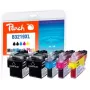 Peach PI500-246 tintes kasetne 5 gab. Melna, Ciāna, fuksīna, Dzeltena