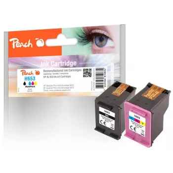 Peach PI300-1045 tintes kasetne 2 gab. saderīga melna, ciāna, madženta, dzeltena