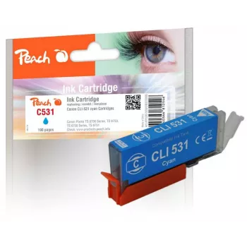 Peach PI100-500 tintes kasetne 1 gab. saderīga Standarta ražības ciāna