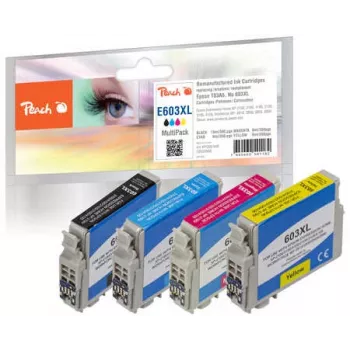 Peach PI200-848 tintes kasetne 4 gab. Saderīga Melna, Ciāna, Fuksīna, Dzeltena