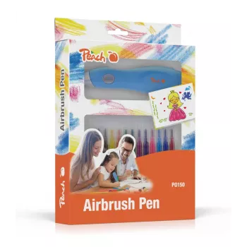Peach PO150, marķieru aerografa pildspalva, nepieciešamas baterijas, zila