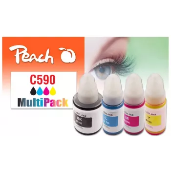 Peach PI100-440 tintes kasetne 4 gab. saderīga melna, ciāna, madženta, dzeltena