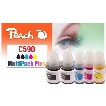 Peach 321339 tintes kārtridžs 5 gab. Savietojams Standarta ietilpība Melna, Ciāna, Fuksīna, Dzeltena