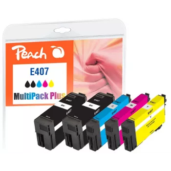 Peach PI200-938 tintes kasetne 5 gab. saderīga melna, ciāna, madženta, dzeltena