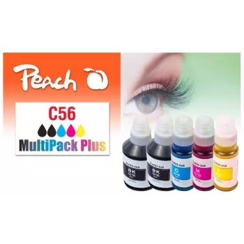 Peach 321698 tintes kasetne 5 gab. Saderīga Standarta ietilpība Melna, Ciāna, Fuksīna, Dzeltena