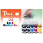 Peach 321698 tintes kasetne 5 gab. Saderīga Standarta ietilpība Melna, Ciāna, Fuksīna, Dzeltena